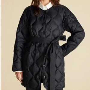 Amour Vert Solene Quilted Puffer Coat - Black